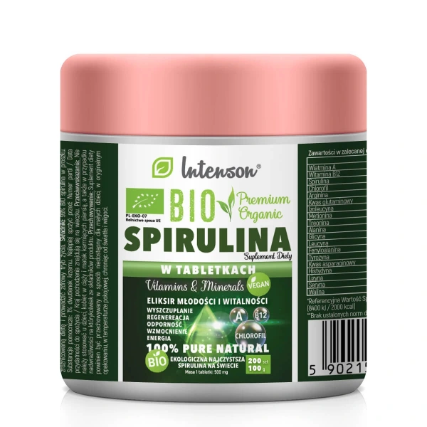 Intenson Spirulina BIO 200 tabletek