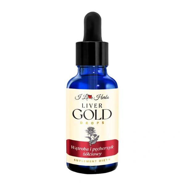 I LOVE HERRBS - LIVER Gold Drops WĄTROBA I PĘCHERZYK ŻÓŁCIOWY (50 ml)