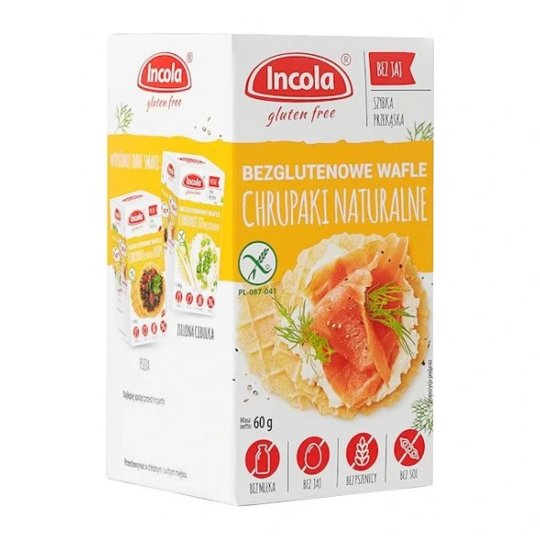 Incola Wafle Kukurydziane Naturalne Bezglutenowe 60 g