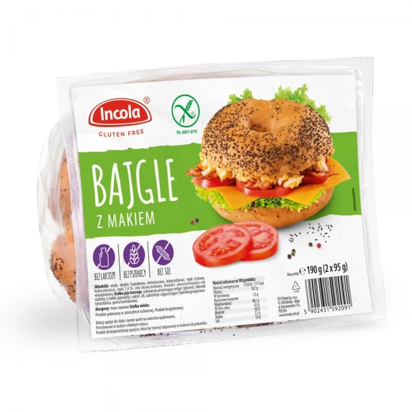 Incola bajgle z makiem bezglutenowe (2 szt.) 190 g