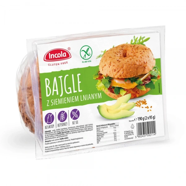 Incola bajgle z siemieniem lnianym bezglutenowe (2 szt.) 190 g
