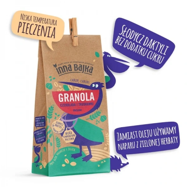 Inna bajka granola owsiana z czekoladą i truskawką 260 g