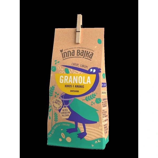 Inna bajka granola owsiana z kokosem i ananasem 260 g