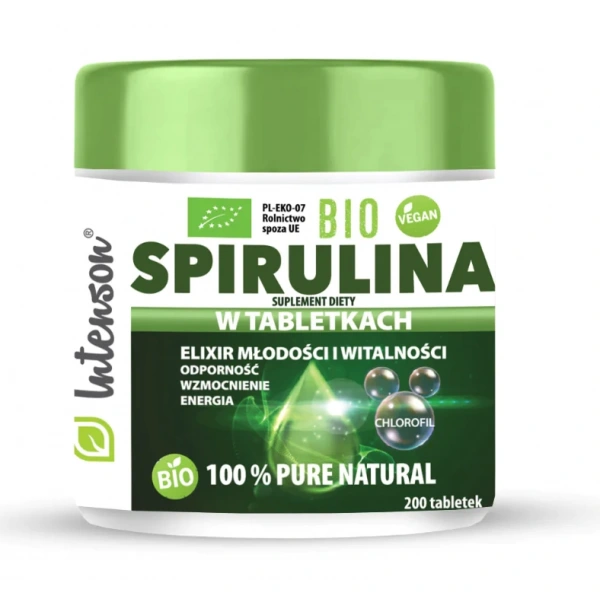 Intenson Bio Spirulina 100% 200 tabletek