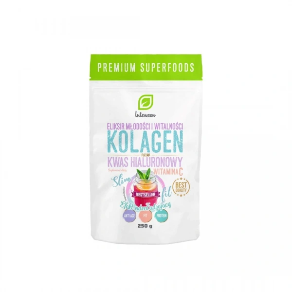 Intenson Kolagen + Witamina C + Kwas Hialuronowy 250g