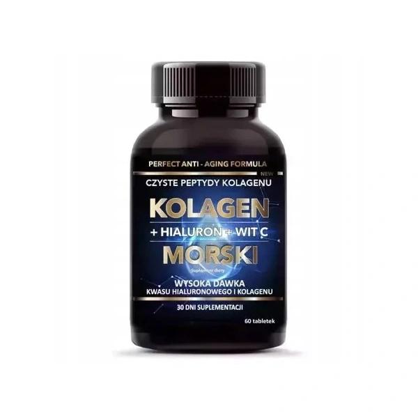 Intenson Kolagen morski + Witamina C + hialuron 60 tabletek