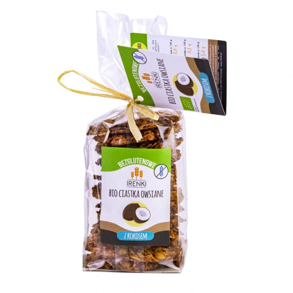 Irenki ciastka owsiane z wiórkami kokosowymi bezglutenowe bio 150 g