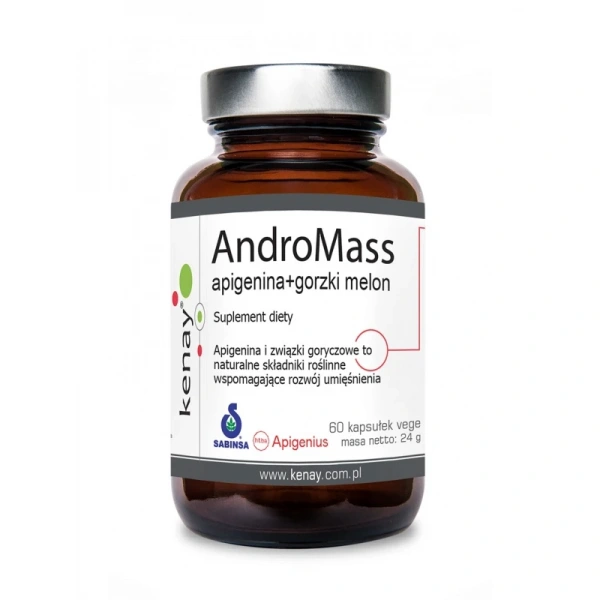 Kenay AndroMass Apigenina + Gorzki melon 60 kapsułek