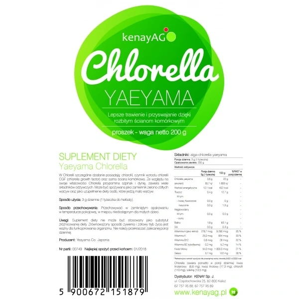 Kenay Chlorella Yaeyama 200g