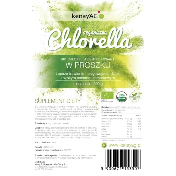 KENAY EKO Chlorella (200 g)