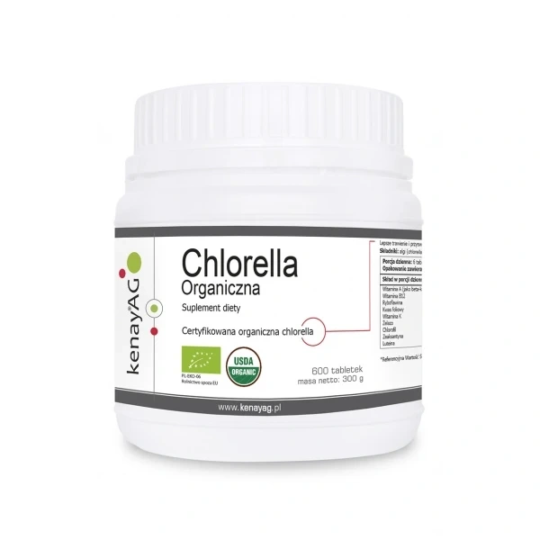 Kenay Chlorella Organiczna 600 tabletek