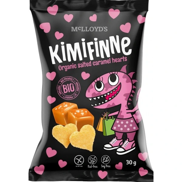 KIMIFINNE Chrupki kukurydziane o smaku słonego karmelu BEZGL. BIO 30 g