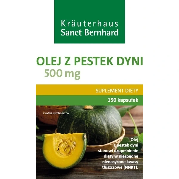 KRAUTERHAUS SANCT BERNHARD Olej z pestek dyni 500 mg (150 kaps.)