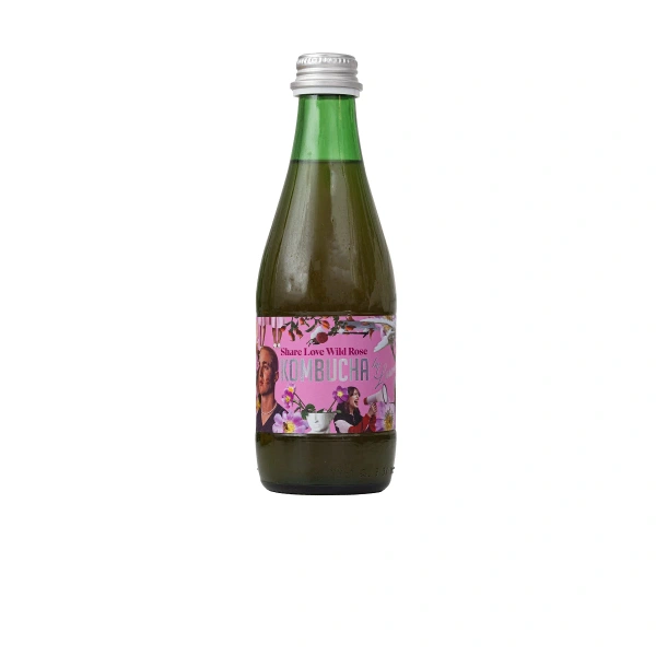 Kombucha by laurent kombucha z sokiem z dzikiej róży (share love wild rose) bio 330 ml