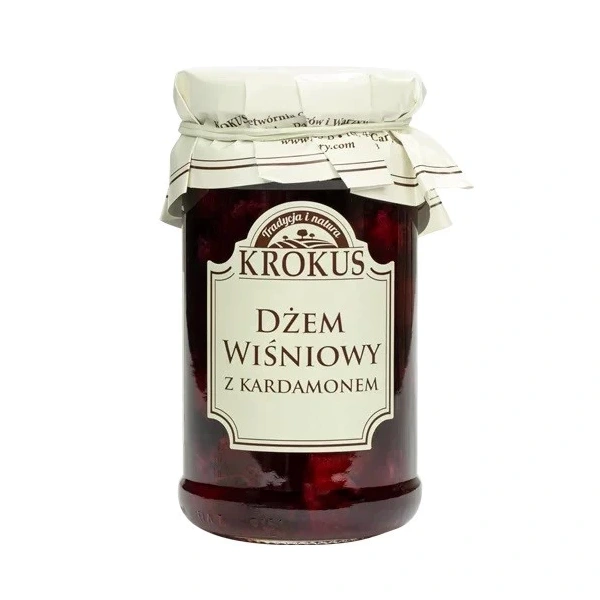 Krokus dżem wiśniowy z kardamonem o obniżonej zawartości cukru bezglutenowy 235 g