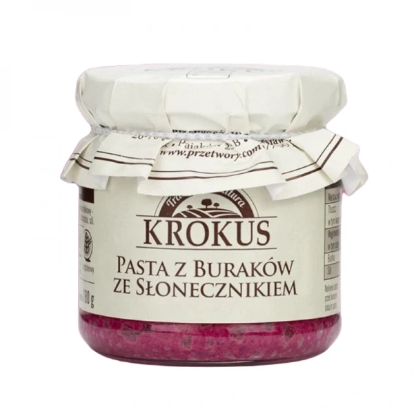 Krokus pasta z buraków ze słonecznikiem bezglutenowa 180 g