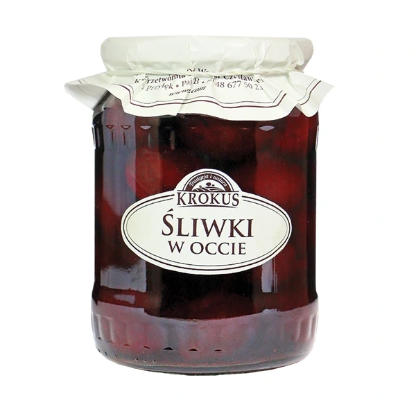 Krokus śliwki w occie bezglutenowe 500 g (250 g)