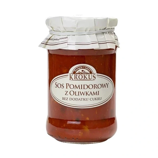 Krokus sos pomidorowy z oliwkami bez dodatku cukrów 340 g