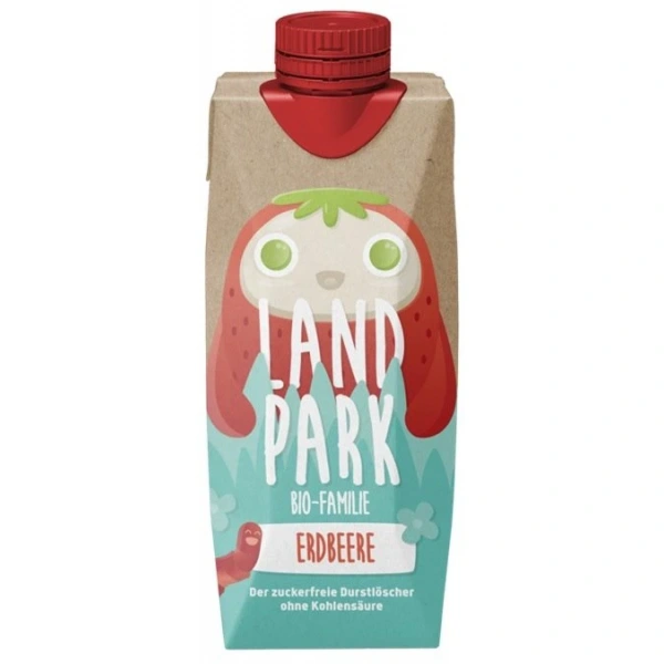 LANDPARK Napój o smaku truskawkowym bez cukru, bez kalorii BIO 500 ml