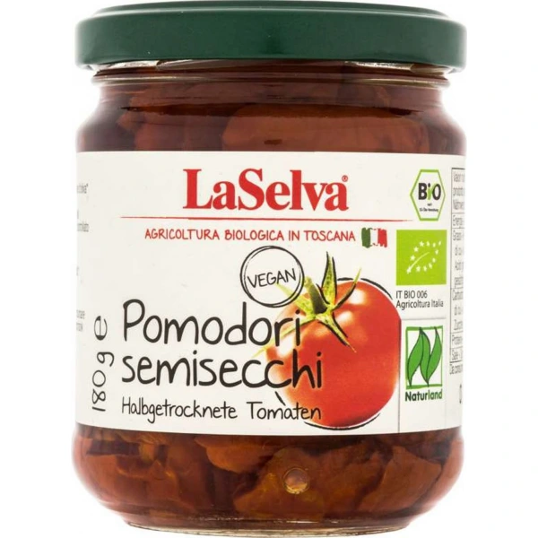 LA SELVA Pomidory podsuszane w oliwie z oliwek BIO 180 g