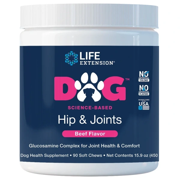 LIFE EXTENSION Dog  Hip & Joints - Stawy i Biodra (90 żujek)