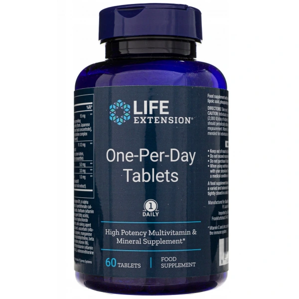 LIFE EXTENSION One-Per-Day Tablets - Zestaw Witamin i Minerałów EU (60 tabl.)