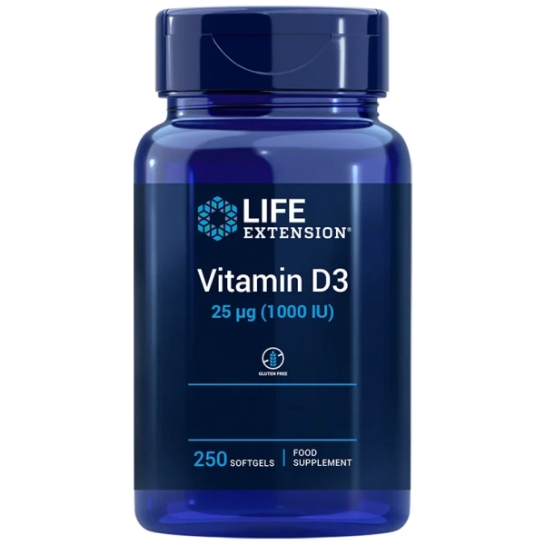 LIFE EXTENSION Vitamin D3 1000 IU EU (250 kaps.)