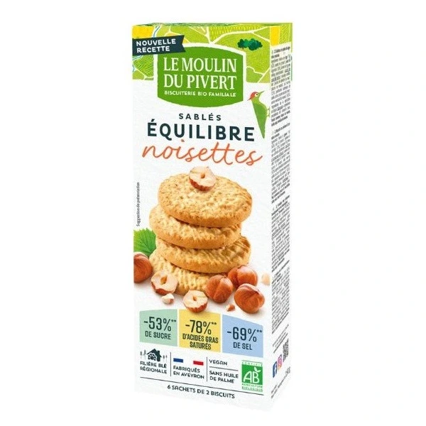 Le moulin du pivert ciastka z orzechami laskowymi bio 150 g