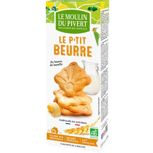 Le moulin du pivert herbatniki le p'tit beurre bio 155 g