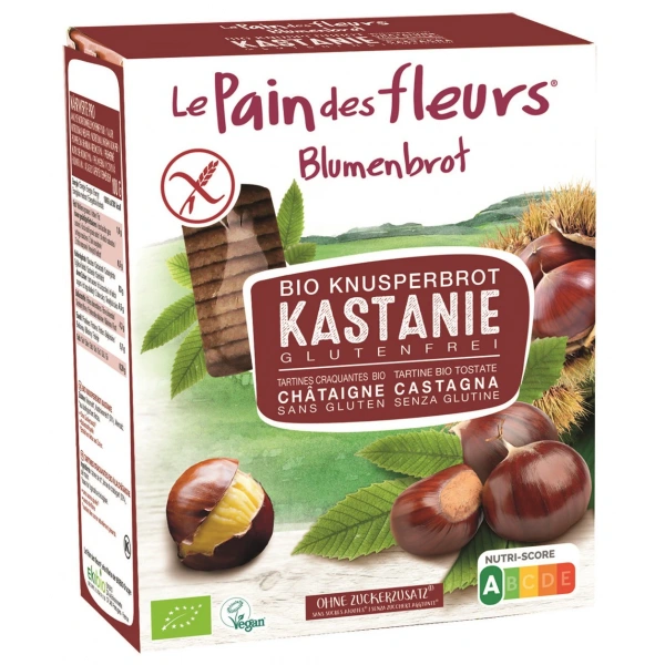 Le pain des fleurs pieczywo chrupkie błonnikowe kasztanowe bezglutenowe bio 150 g