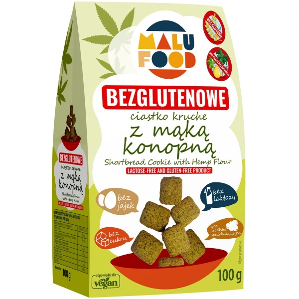 MALU FOOD Ciastka kruche z maką konopną BEZGL. B/C 100 g