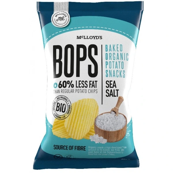 MCLLOYDS Chipsy ziemniaczane pieczone z solą morską BEZGL. BIO 85 g