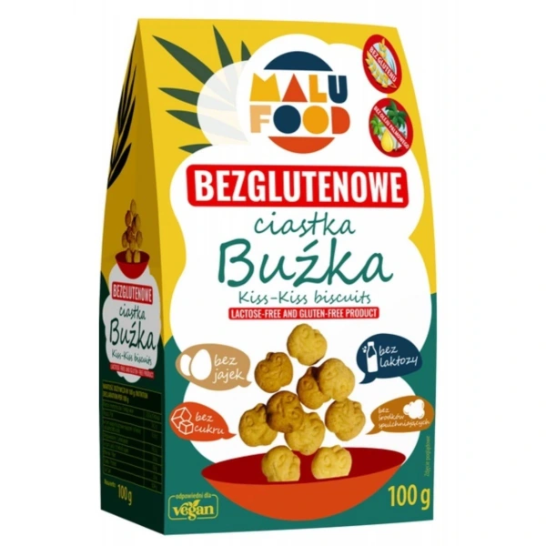 Malu Food Ciastka Buźka Bez Cukru Bezglutenowe 100 g