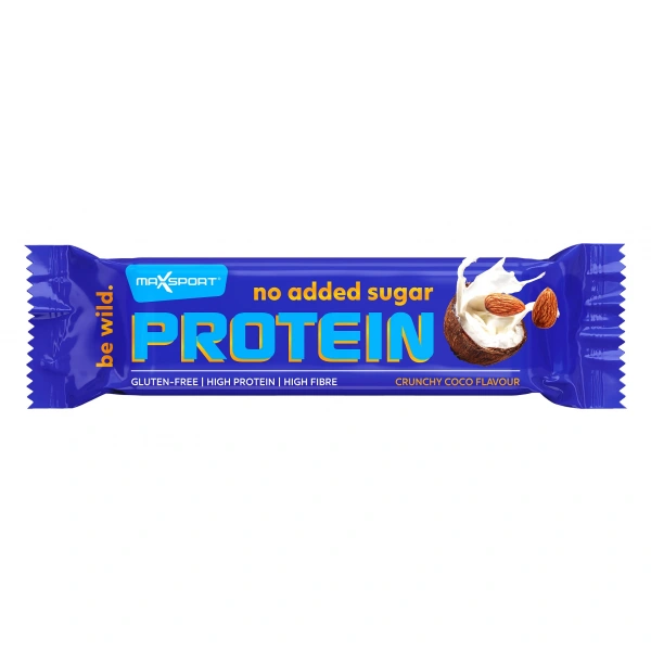 Maxsport baton proteinowy kokosowo  migdałowy w mlecznej czekoladzie bez dodatku cukrów bezglutenowy 40 g