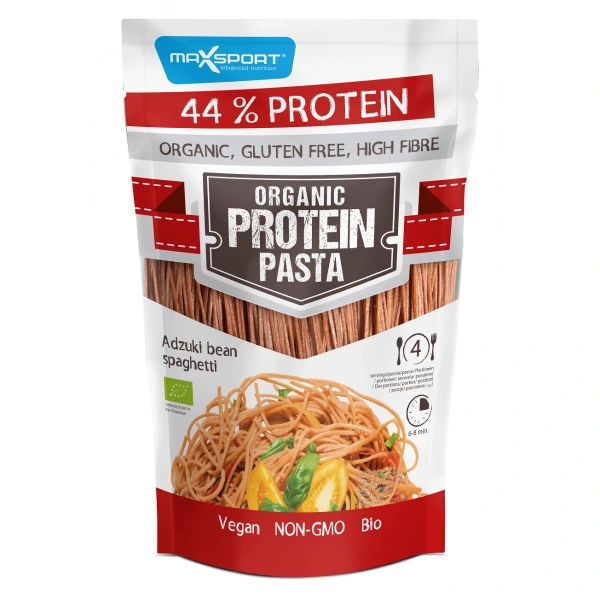 Maxsport makaron proteinowy (z soi i fasoli czerwonej adzuki) spaghetti bezglutenowy bio 200 g