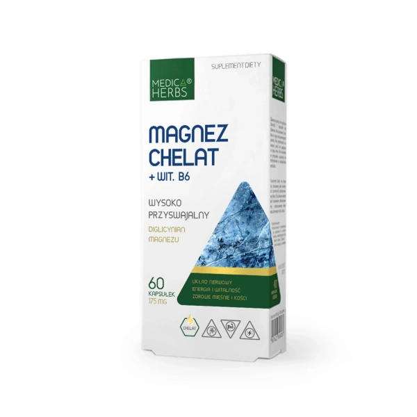 Medica Herbs Magnez Chelat + Witamina B6 60 kapsułek