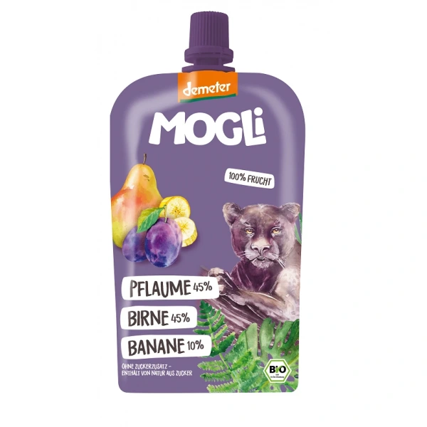 Mogli mus gruszka  śliwka  banan bez dodatku cukrów demeter bio 120 g