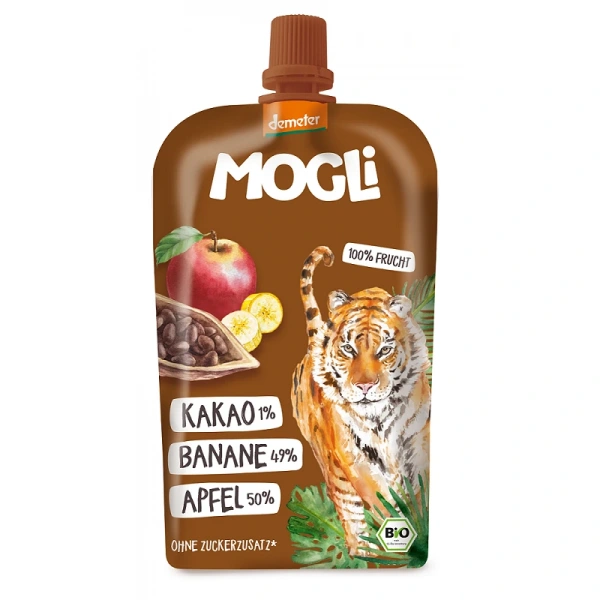 Mogli mus jabłko  banan  kakao bez dodatku cukrów demeter bio 120 g
