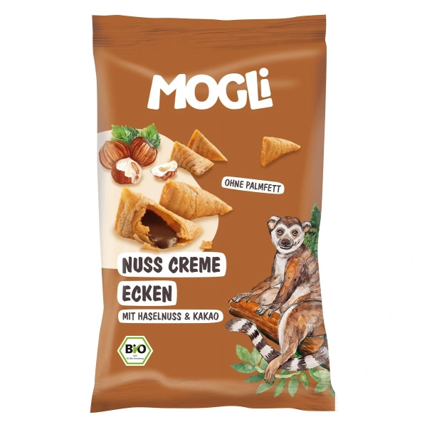 Mogli rożki z kremem orzechowo  kakaowym bezglutenowe bio 30 g