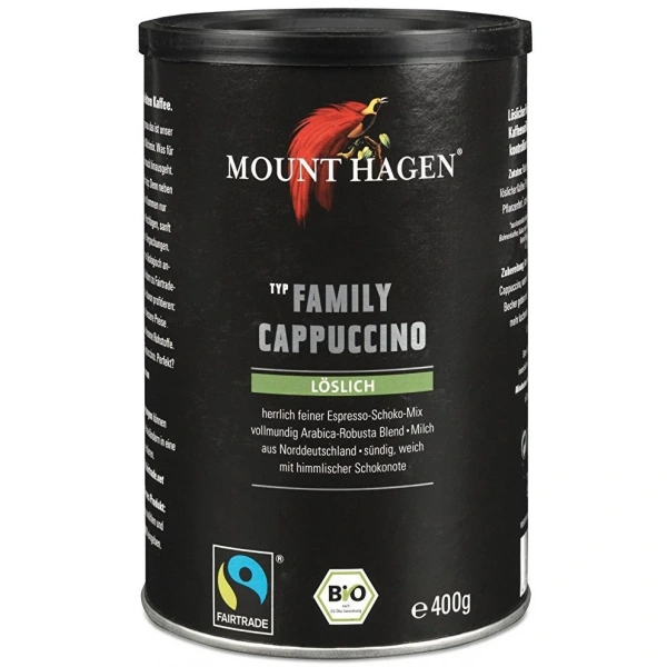 Mount hagen kawa cappuccino family fair trade bio 400 g