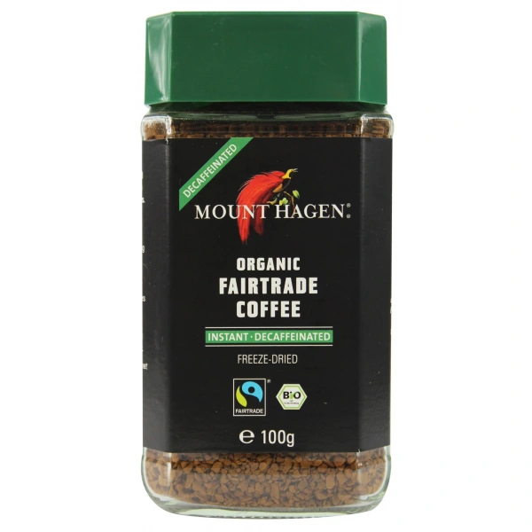 Mount hagen kawa rozpuszczalna bezkofeinowa arabica/robusta fair trade bio 100 g