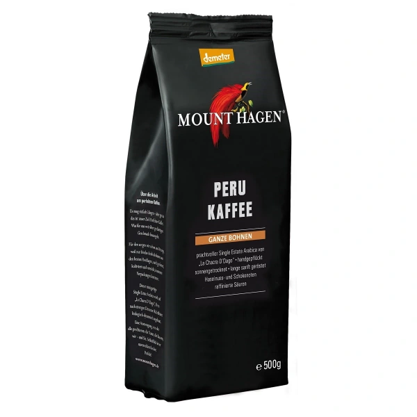 Mount hagen kawa ziarnista arabica 100 % peru demeter bio 500 g