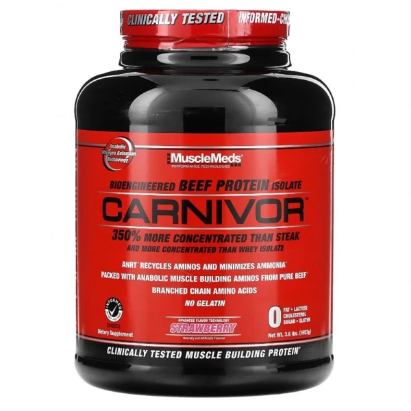 MuscleMeds Carnivor o smaku truskawkowym 1792 g