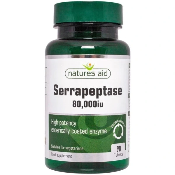 NATURES AID Enzym Serrapeptaza 80 000 IU (90 tabl.)