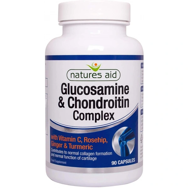 NATURES AID Glucosamine & Chondroitin Complex - Glukozamina z Chondroityną (90 kaps.)
