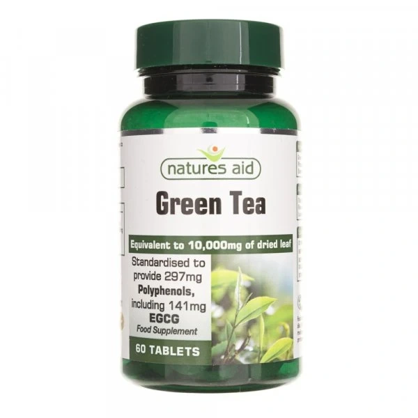 NATURES AID Green Tea - Zielona herbata (60 tabl.)