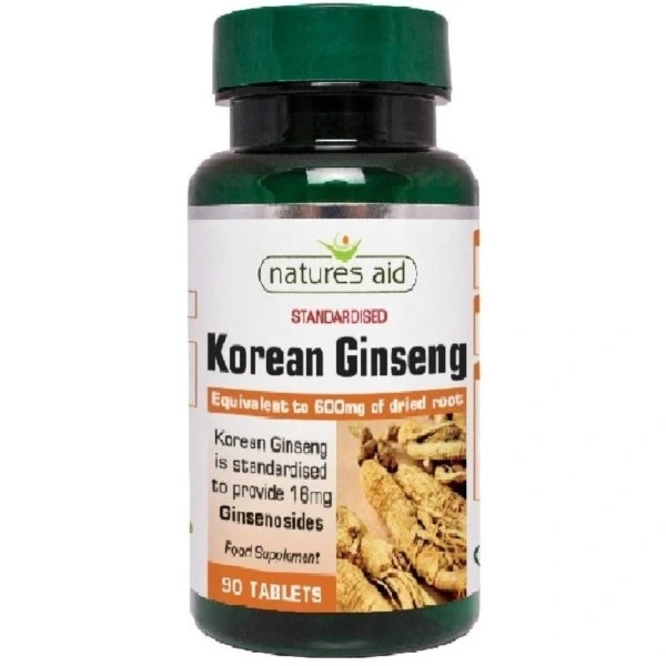 NATURES AID Korean Ginseng - Żeń-szeń Koreański 40 mg (90 tabl.)