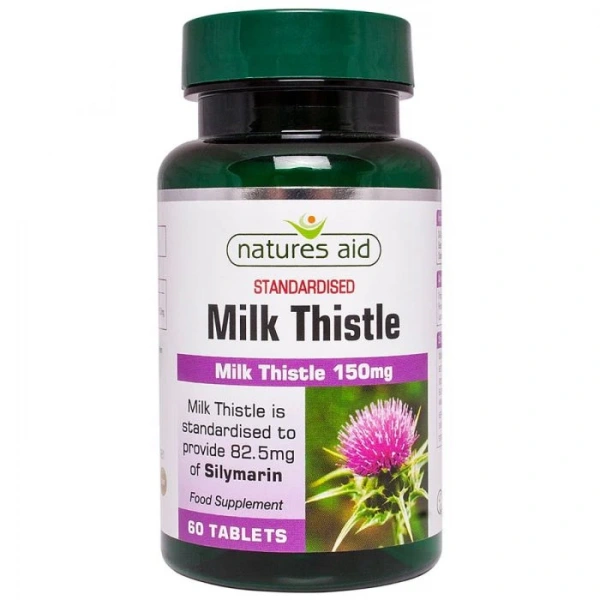 NATURES AID Milk Thistle - Ostropest Plamisty 150 mg (60 tabl.)