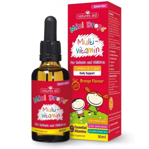 Natures Aid Mini Multiwitaminy w kroplach 50 ml