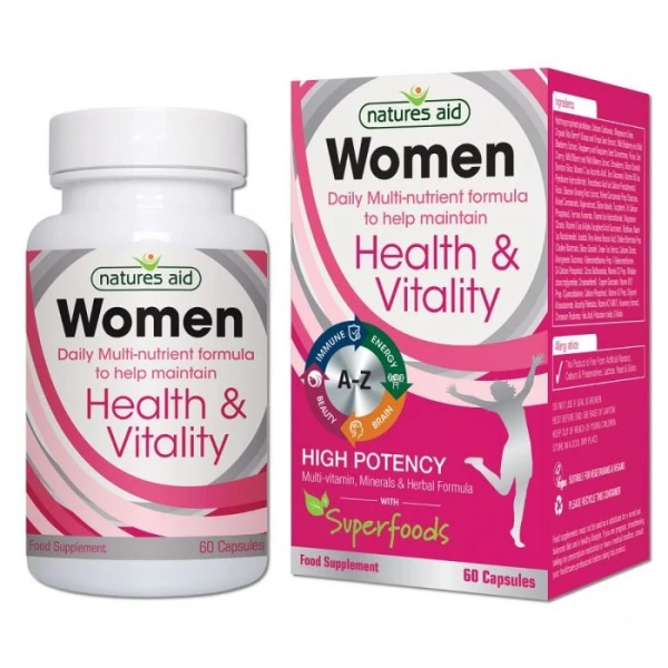 NATURES AID Women Multi - Zestaw Witamin i Minerałów dla Kobiet (60 kaps.)